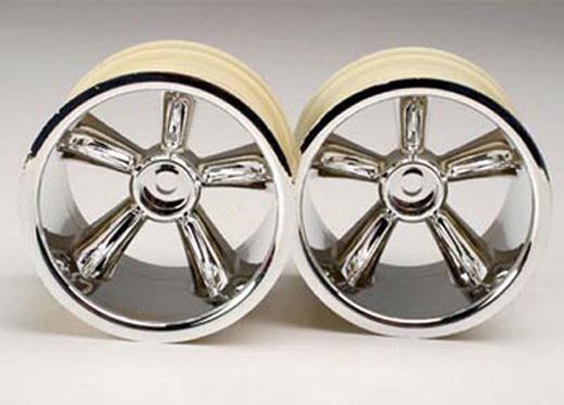 FELG PROS STAR CHROME BAK 2.2" (B) RUSTLER - TRAXXAS