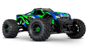 MAXX 4x4 W/WIDEMAXX 1/10 RTR TQi Bl TSM GREEN- TRAXXAS