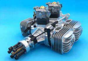 DLE 120CC B4 BENSINMOTOR MED POTTE OG TENNING