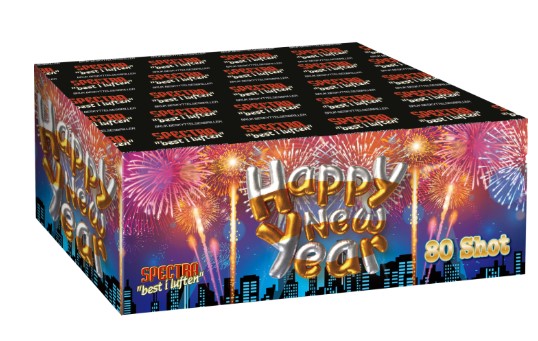 HAPPY NEW YEAR 80 SKUDD  - SPECTRA