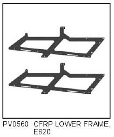 CARBON LOWER FRAME RAPTOR E620