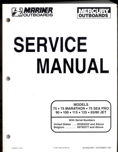 INNSTRUKSJONSBOK MERCURY 75/90/115