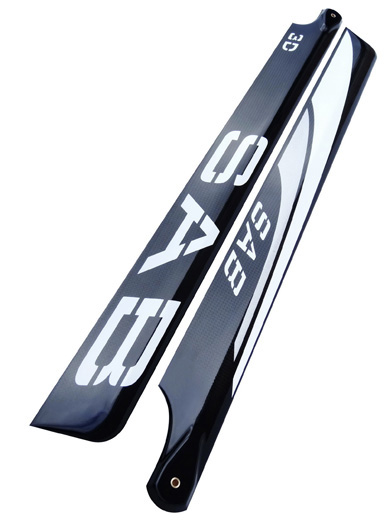 MAIN BLADES 500MM 3D BLACKLINE (WHITE)