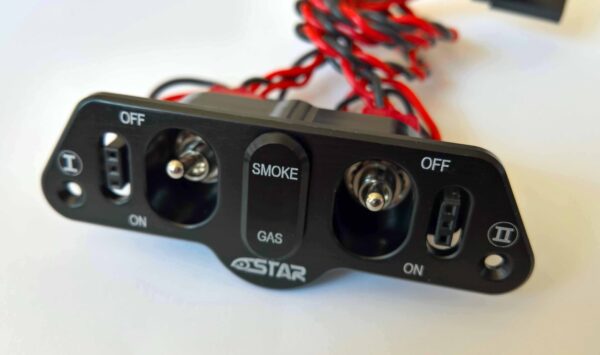 TWIN POWER SWITCH M / FUEL/SMOKE DOT (BLACK) 6STAR - Bilde 3