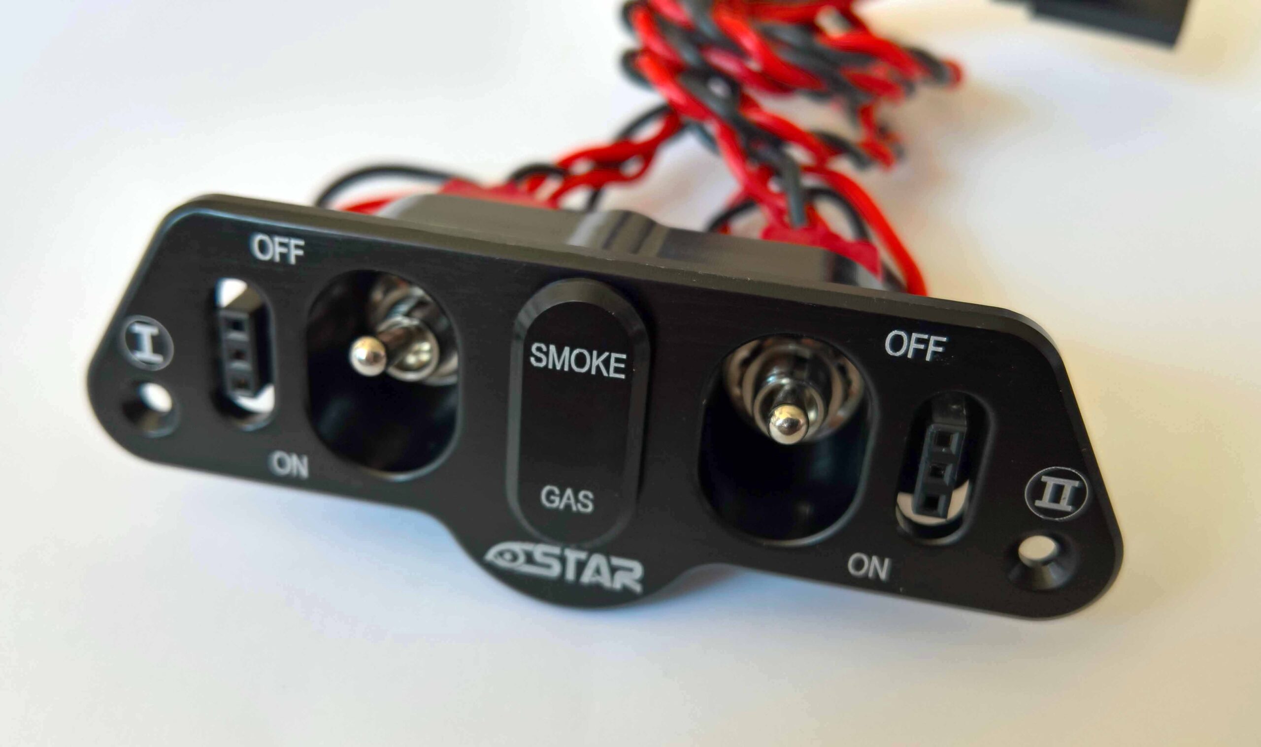 TWIN POWER SWITCH M / FUEL/SMOKE DOT (BLACK) 6STAR - Bilde 3