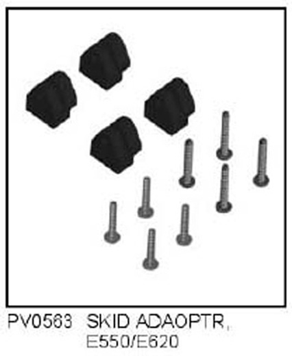 SKID ADAPTOR RAPTOR E550/620