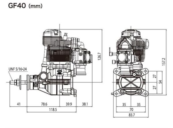 OS GF 40 4-TAKT BENSINMOTOR M/E-6040 POTTE - Bilde 4