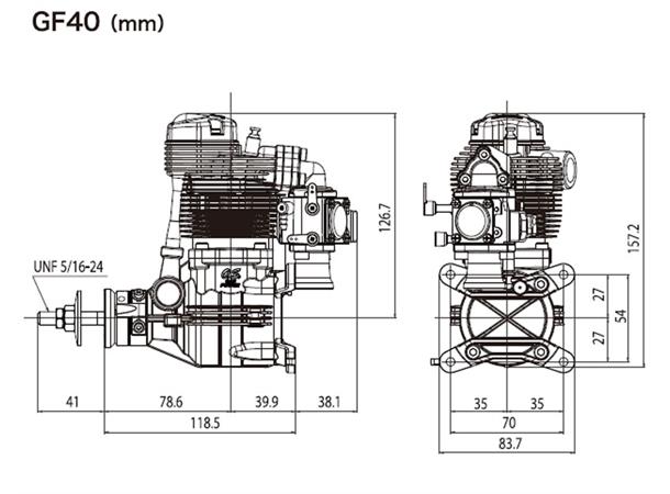 OS GF 40 4-TAKT BENSINMOTOR M/E-6040 POTTE