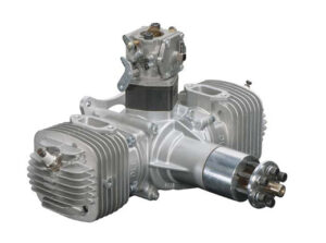 DLE 120CC TWIN BENSINMOTOR MED POTTE OG TENNING