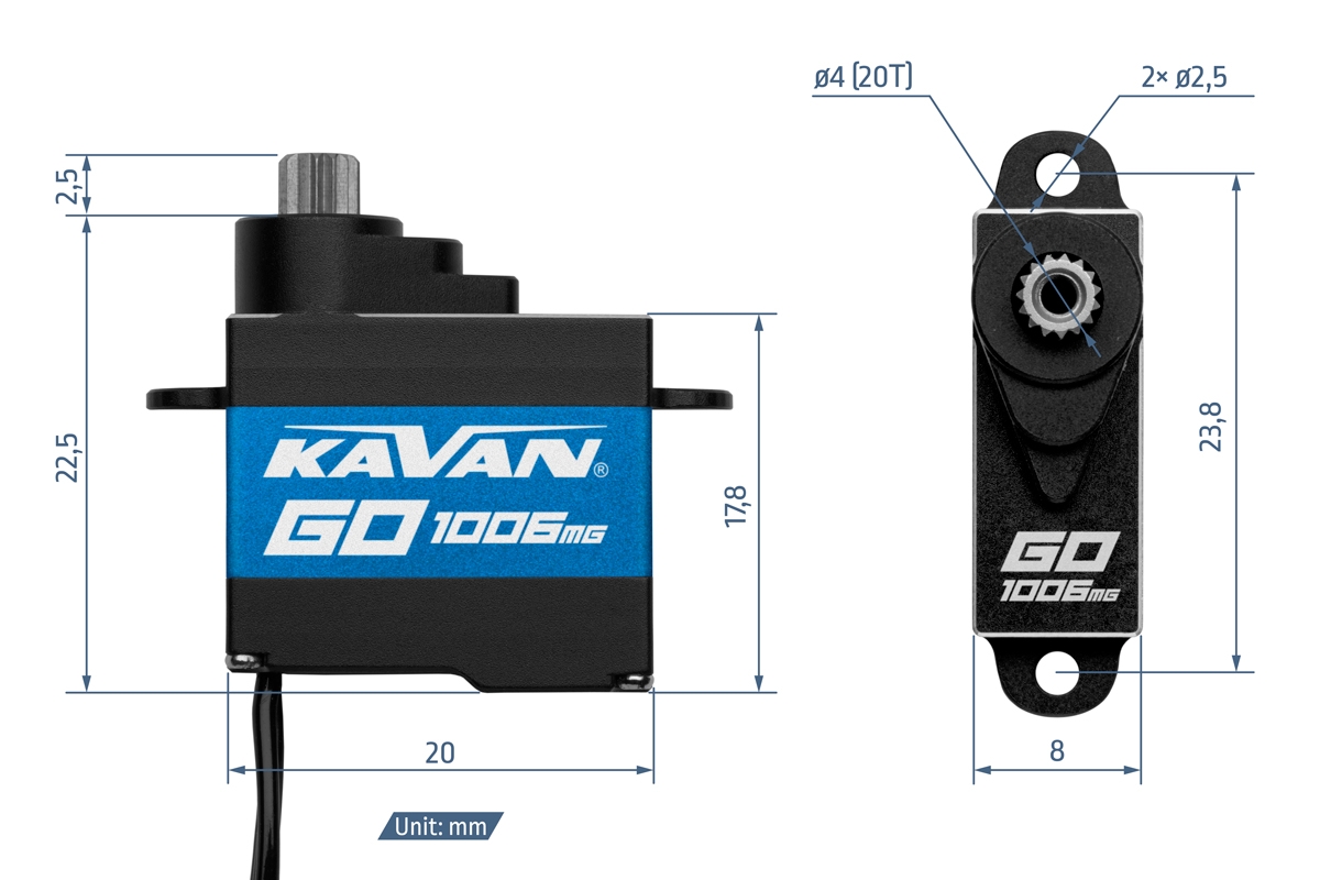 KAVAN GO-1006MG DIGITAL MICRO SERVO - Bilde 2
