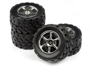 HPI MOUNTED TIRE/WHEEL SET MINI RECON (4PCS)