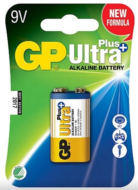 BATTERI 9V ULTRA PLUS ALKALISK - GP