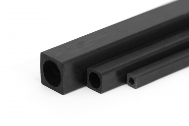 CARBON 4-KANTRØR  5X5X1000MM INNV.Ø 4MM
