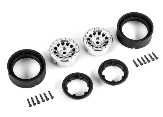 FELG BEADLOCK 1,0" SATIN-CHROME TRX-4M - TRAXXAS