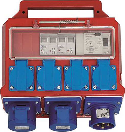 UNDERSENTRAL, 16A, 230V, 6,3kW, IP43, MB, 00024