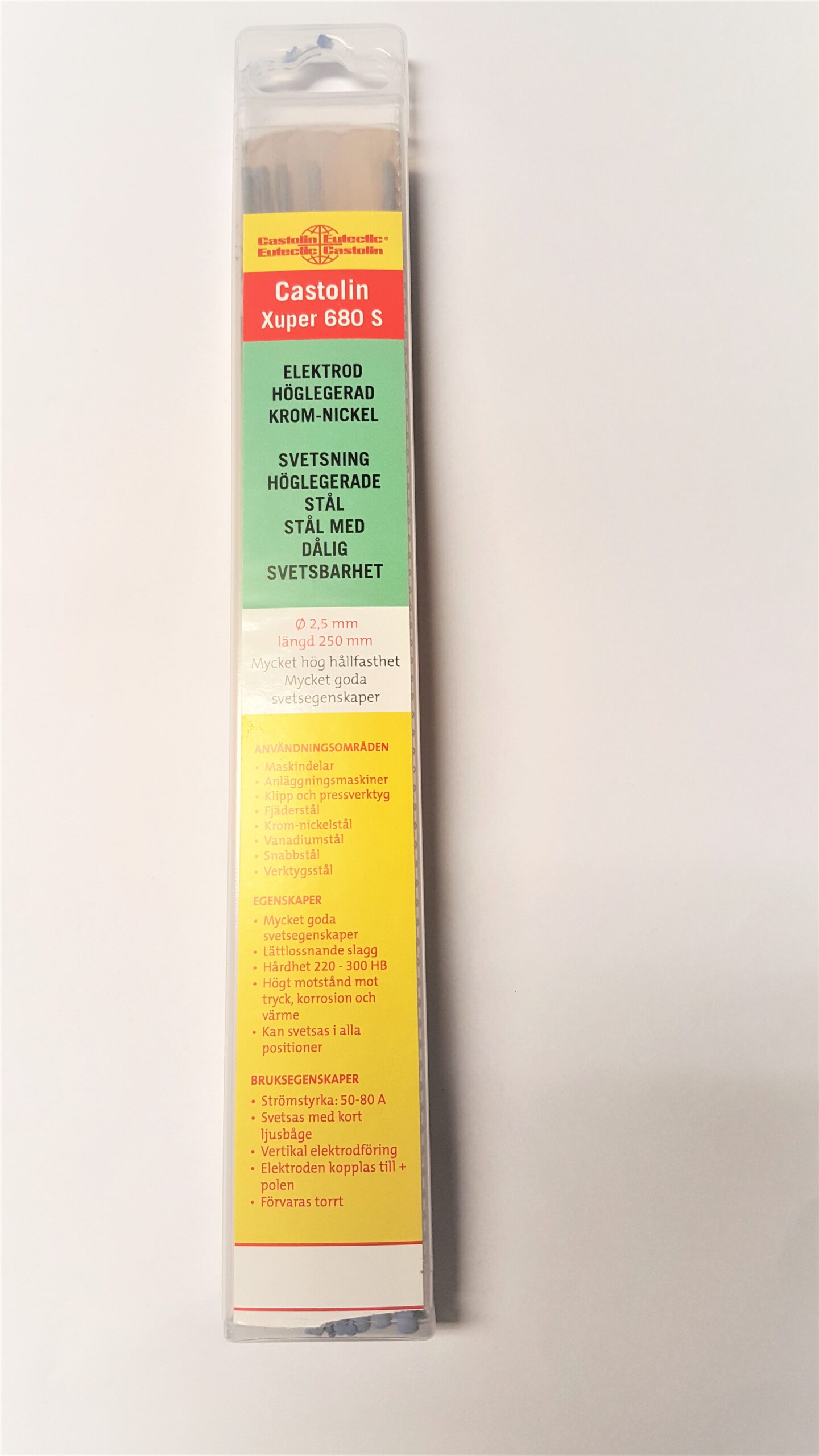 PÅLEGGSELEKTRODE CAST.XUPER 680S 2,5MM PK.À 5 STK PINNER - Bilde 2