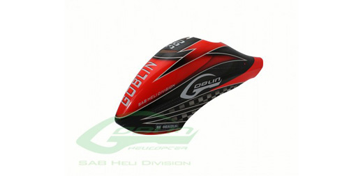 CANOMOD AIRBRUSH CANOPY SAB RED/BLACK - GOBLIN 380