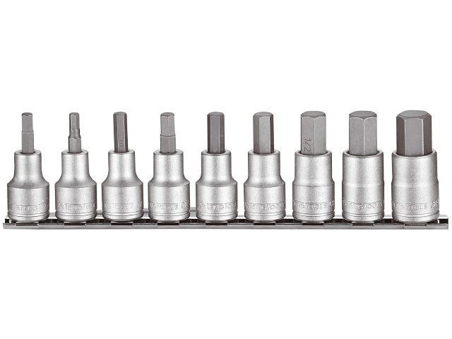 PIPEBITSSETT HEX 1/2" 9 DELER TOMME - M1209AF - TENG TOOLS