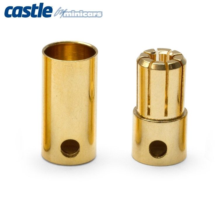 6.5MM BULLET CONNECTOR 13G/8G 200A (3) - CASTLE CREATION