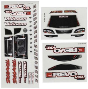 DECAL SHEETS 1/16 E-REVO VXL - TRAXXAS