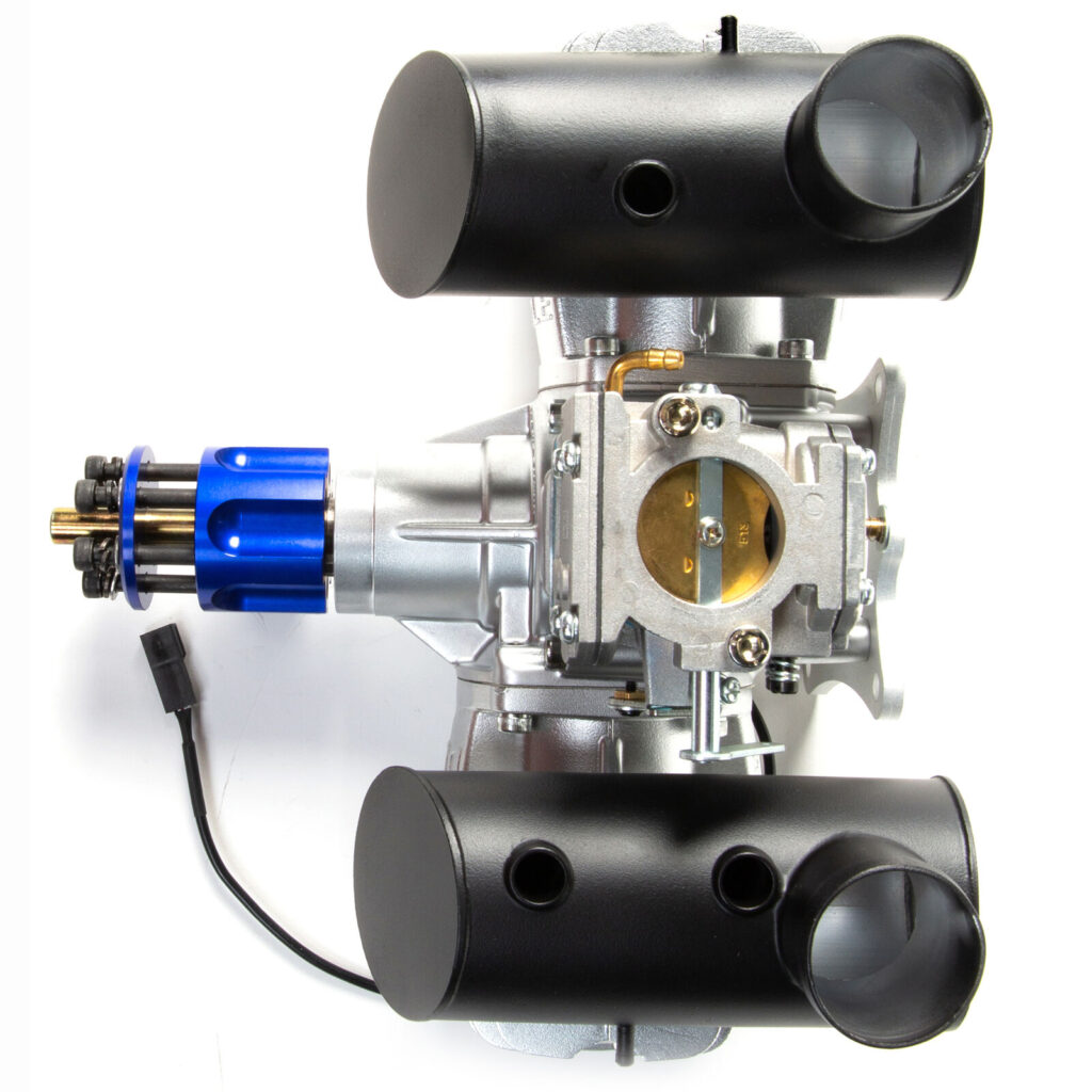 DLE 130CC TWIN BENSINMOTOR MED POTTE OG TENNING
