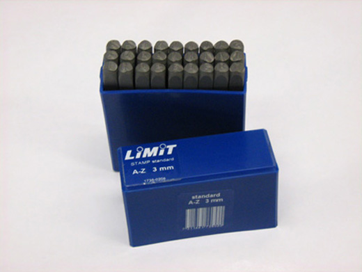 STEMPELSETT BOKSTAV A-Z 3MM - LIMIT