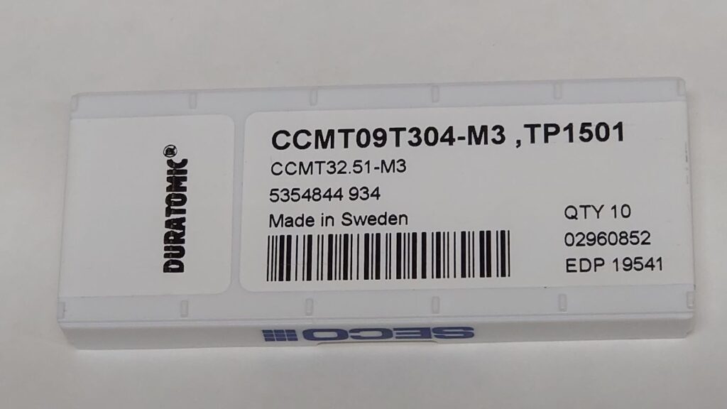 SKJÆR CCMT09T304-M3 TP1501 - SECO