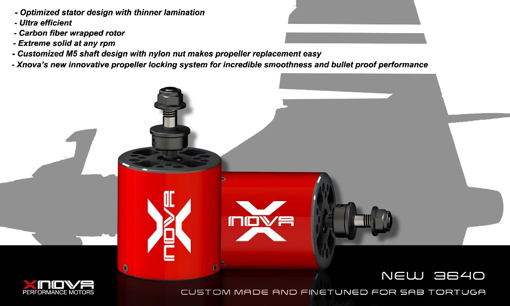 XNOVA 3640-2200KV - 4P SHAFT 5x30mm