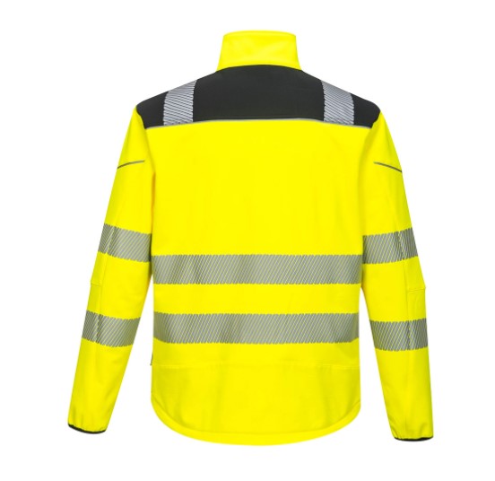 T402 - PW3 HI-VIS SOFTSHELL JAKKE GUL/SORT - PORTWEST - Bilde 2