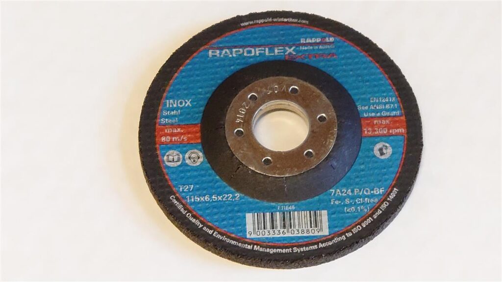 SLIPESKIVE STÅL/RF 115 X 6,5 X 22,2 - RAPOFLEX EXTRA NR-15
