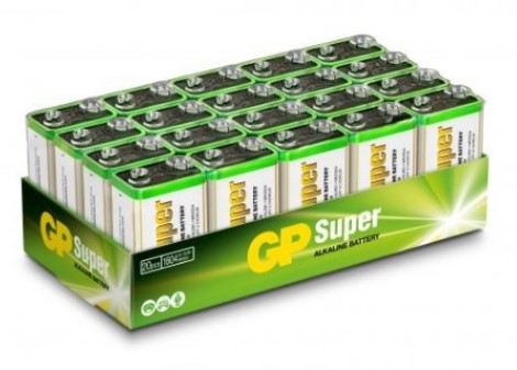 BATTERI GP SUPER ALKALINE 9V 20PK