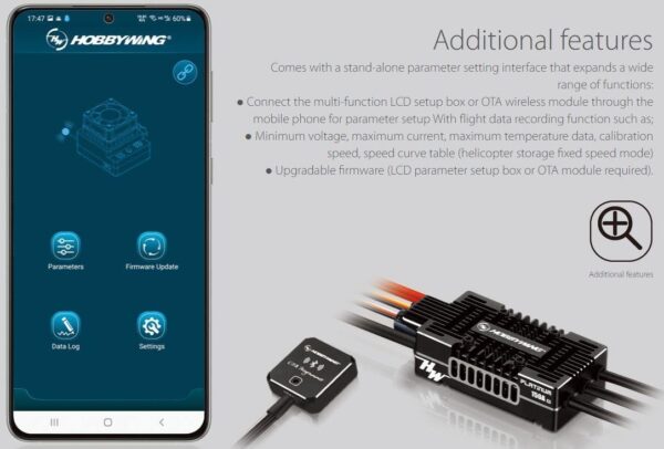 HOBBYWING PLATINUM V5.1 150A 3-8S ESC 30203501 - Bilde 5