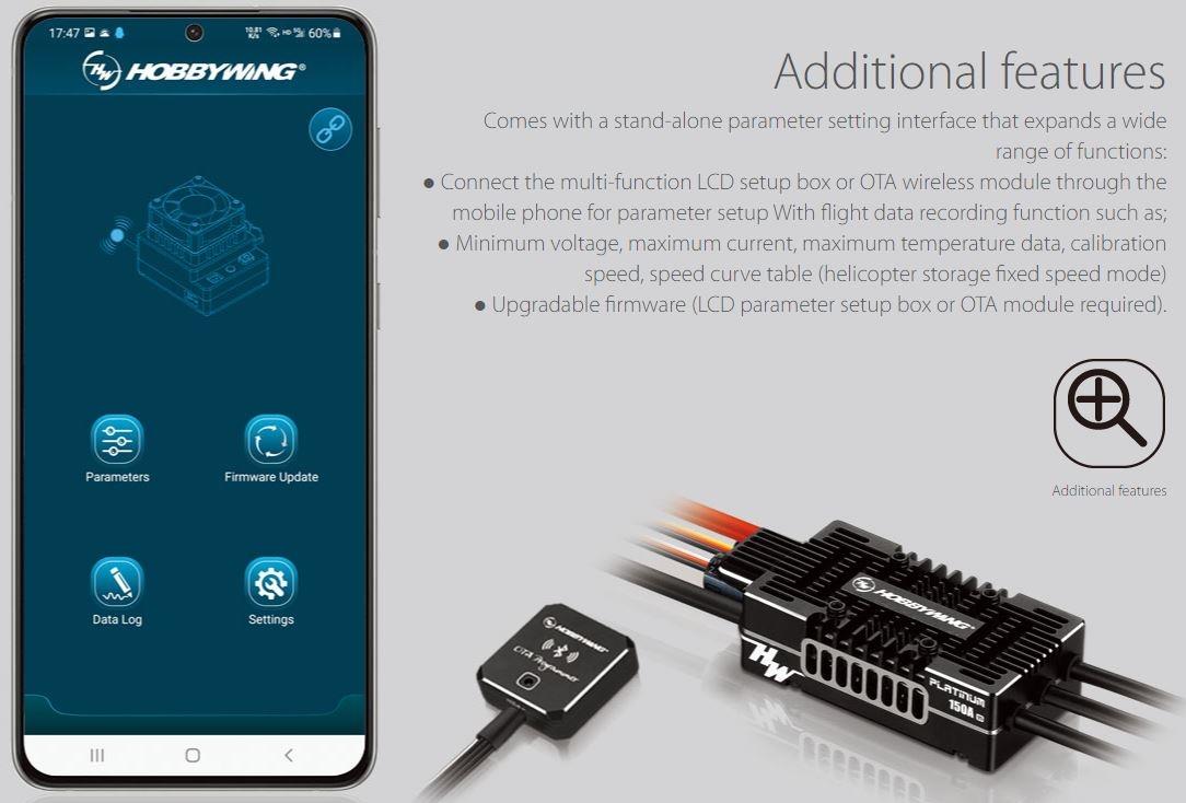 HOBBYWING PLATINUM V5.1 150A 3-8S ESC 30203501 - Bilde 5