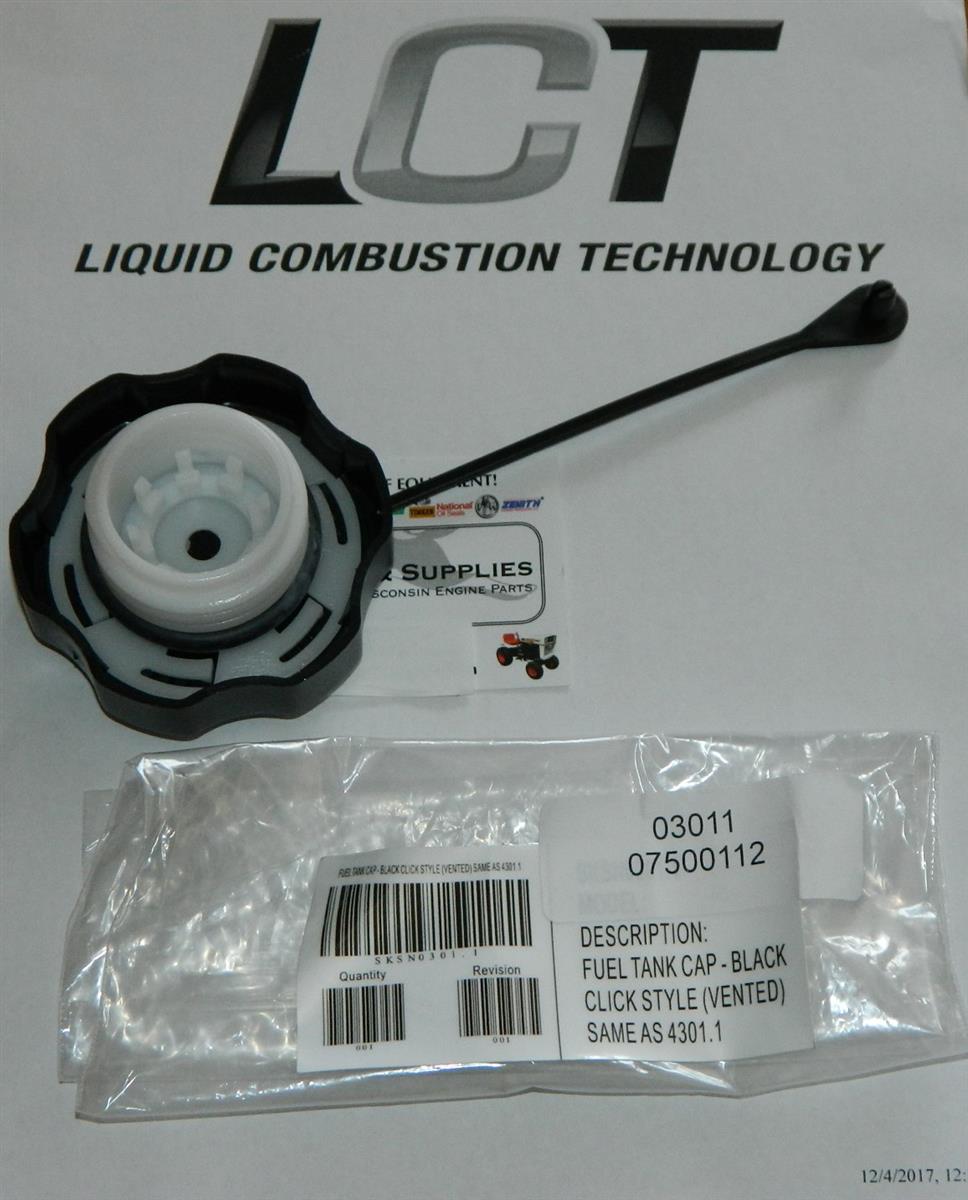 TANKLOKK BENSIN SORT LCT / AX MOTOR ARIENS - Bilde 1