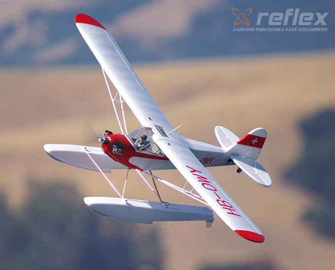 J3 CUB V4 1400MM W/FLOATS REFLEX V2-GYRO PNP FMS