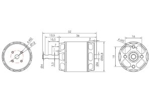 KAVAN PRO 2836-1050 BØRSTELØS MOTOR